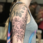 Tattoos - Floral Shoulder Cap Addition. Instagram @MichaelBalesArt - 132551